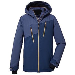 killtec Jongens Ski-jack/functioneel jack met capuchon en sneeuwvanger, waterdicht KSW 173 BYS SKI JCKT, blue grey, 176, 39895-000
