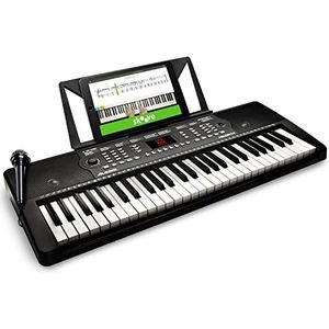 Alesis Melody 54 Draagbaar Elektronisch Keyboard Piano met 54 Toetsen, Ingebouwde Luidsprekers, 300 Instrumentgeluiden, 300 Ritmes, 40 Demosongs, Educatieve Hulpmiddelen, Microfoon en Muziekstandaard