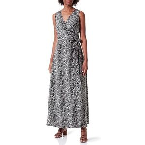 LYNNEA Dames maxi-jurk met luipaardprint 19222827-LY02, grijs leo, S, maxi-jurk met luipaardprint, S