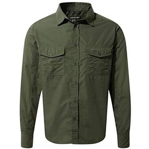 Craghoppers Heren Kiwi shirt met lange mouwen wandelen - groen - 4XL