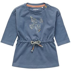 Noppies Baby - meisjes Piger kjole Limeira langærmet kinderjurk, China Blue, 74 EU, China Blue - P965, 74 cm