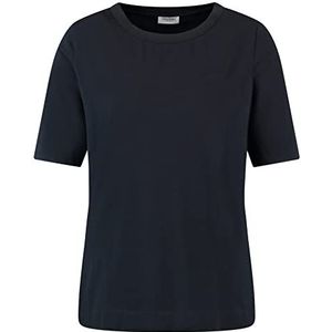 Gerry Weber Dames 1/2 mouw shirt met mat effect halve mouw shirt T-shirt 1/2 mouw halve mouw shirt effen, navy, 48