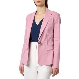 Pinko Ghera linnen jas voor dames, stretch met knoop in parelmoer-look, blazer, N98_orchideeënrook, 38, N98_orchideeënrook, 38