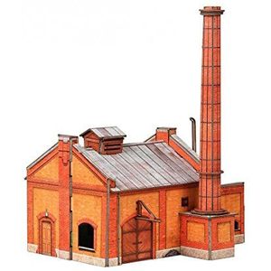 Keranova 348 Clever Paper Railway Collection Gebouwen Boiler House 3D Puzzel, 18 x 13 x 21 cm, 1/87 schaal, Multi Color