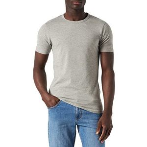 JACK & JONES Basic T-shirt voor heren, ronde hals, lichtgrijs gem., 44 NL/S