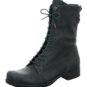 Think! Dameslaarzen, chroomvrij, gelooid, licht gevoerde enkellaarsjes, blauw (Atlantic), 37.5 EU