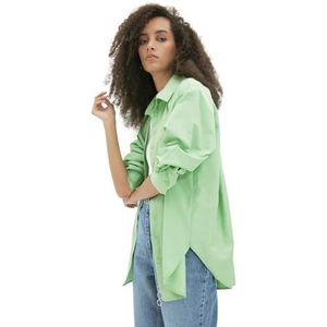 Trendyol Dames lichtgroen vriendhemd Shirt, Light Green, 38