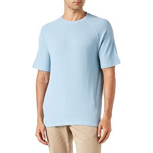Koton Heren Basic T-shirt Crew Neck Tissued Raglan Sleeve Detail, blauw (624), M