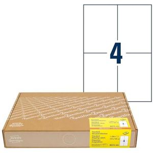 AVERY Zweckform 8025 Verzendlabels, 1.200 zelfklevende etiketten A6, 105 x 148 mm op A4, bedrukbare verzendstickers voor Hermes, DHL, GLS, DPD, UPS, Fedex, zelfklevende adresetiketten, 3483, 300
