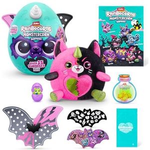 Rainbocorns ZURU Monstercorn Surprise, Cat, van ZURU Surprise Unboxing zacht speelgoed, fantasiemonstergeschenken voor meisjes, denkbeeldig spel met draagbare accessoires (kat)