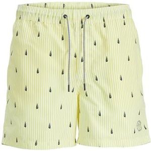 JACK & JONES JPSTFIJI JJSWIM SMALL Stripes LY JNR, blazing geel, 176 cm