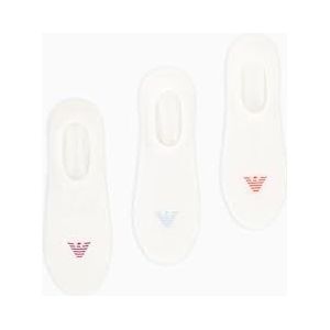 EMPORIO ARMANI Footie Socks Herensokken, wit/wit, L/XL dames, verpakking van 3 stuks, wit/wit/wit, L/XL