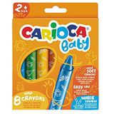 Carioca Baby Wild Crayons | 42892 zachte was, voor kinderen vanaf 24 maanden, 8 stuks