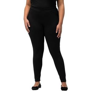 Ulla Popken, dames, grote maten, leggings, zwart, 45W x 32L