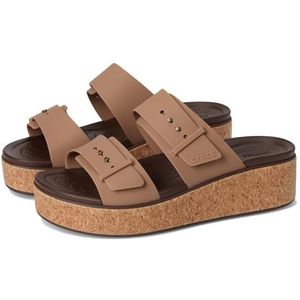 Crocs - Brooklyn Cork Buckle - Sandalen - Milk Chocolate - Matlite