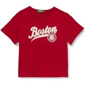 United Colors of Benetton T-shirt voor meisjes en meisjes, Rood, 120