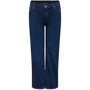 ONLY CARWILLY HW Wide Jeans CRO NOOS, donkerblauw (dark blue denim), 48W x 32L