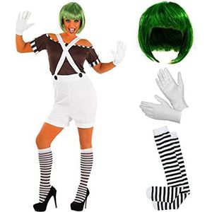 Fun Shack Witte chocoladefabriek werknemerskostuum voor dames, Halloween en carnaval - S