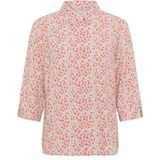 Overhemd - Sepia Rose Flower - Regular Fit - 3/4 Mouwen - 100% Viscose