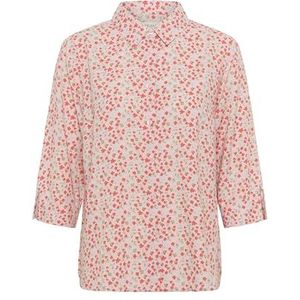 Overhemd - Sepia Rose Flower - Regular Fit - 3/4 Mouwen - 100% Viscose