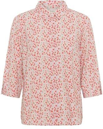 Overhemd - Sepia Rose Flower - Regular Fit - 3/4 Mouwen - 100% Viscose