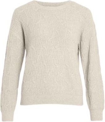 Vila - Lassia - Gebreide Trui - Ronde Hals - Lange Mouwen - Normale Pasvorm