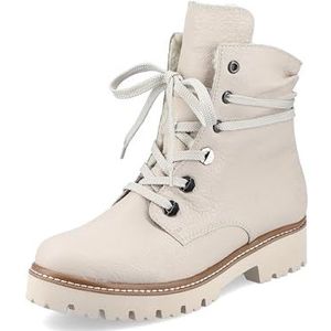 Rieker Dames Z5724-60 Margret Combat-Style Antistress Winterlaars, Beige, 6-6.5