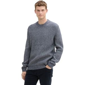 TOM TAILOR heren trui, 36980 - Navy Melange White Core, XL