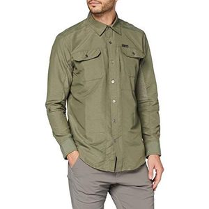 ATG by Wrangler Long Sleeve Mixed Material Shirt Heren , Dusty Olive , L
