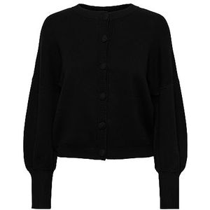 YAS Fonny LS Knit Cardigan S. Noos trui, zwart, L voor dames, Zwart, L