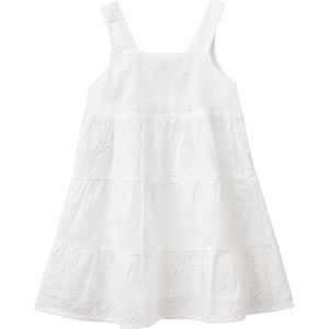 United Colors of Benetton Jurk voor meisjes en meisjes, Wit, 18 Maanden