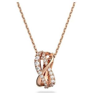 Swarovski Twist ketting, Wit, Roségoudkleurige toplaag