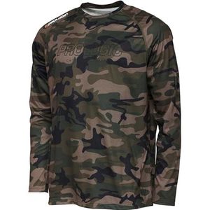 Prologic Camo T-shirt met lange mouwen, viskleding, viskleding, uniseks, camouflage, medium