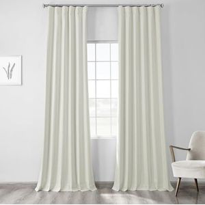 HPD Half Price Drapes FLCW-CBO191-84 Vintage thermisch kruis linnen weave Max verduisterende gordijn (1 paneel), 50 X 84, Starlight Off White