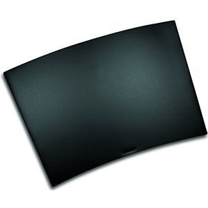 Läufer 40598 Durella Trapez bureauonderlegger, 50 x 70 cm, zwart, trapeziumvormige onderlegger, antislip, afwasbaar