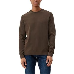 s.Oliver Heren fijn gebreide trui lange mouwen, bruin, 3XL