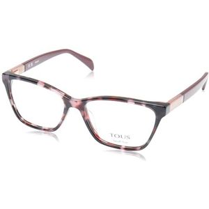 TOUS Eyeglass Frame VTOB68L Shiny Pink/Brown Vintage Havana 52/15/135 Unisex bril voor volwassenen, roze/bruin (glanzend roze/bruin vintage havan), 52/15/135
