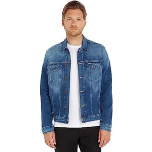 Tommy Jeans jeansjack voor heren, trucker jack, stretch, Wilson Mid Blue Stretch, L