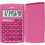 Casio Petit FX LC-401LV-PK Schoolrekenmachine, 8 cijfers, roze