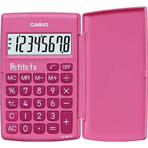 Casio Petit FX LC-401LV-PK Schoolrekenmachine, 8 cijfers, roze