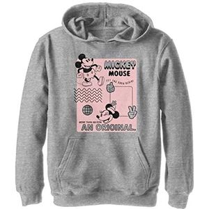 Disney Characters Original Mickey Boy's Hooded Pullover Fleece, Athletic Heather, Small, Athletic Heather, S
