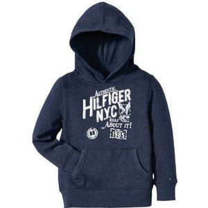 Tommy Hilfiger Trui voor jongens, Zwart - Zwart (005 Zwarte Iris Heather), 6 jaar