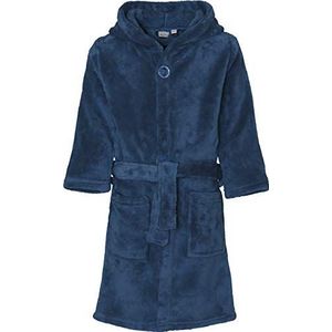 Playshoes Unisex fleece badjas voor kinderen, ochtendjas, blauw (marine 11), 170/176 cm