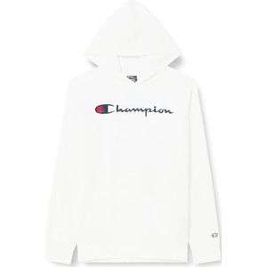 Champion Legacy Icons B-Ultralight Fall Fleece Sweatshirt met capuchon voor kinderen en jongens, Wit, 13-14 jaar