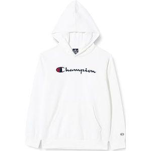 Champion Legacy Icons B-Ultralight Fall Fleece Sweatshirt met capuchon voor kinderen en jongens, Wit, 11-12 jaar