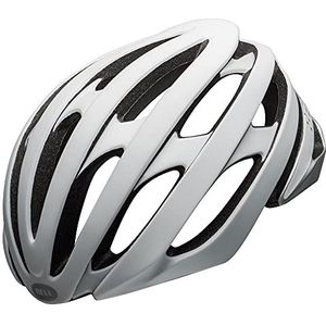BELL Unisex – volwassenen Stratus Mips fietshelm Road, mat/glanzend wit/zilver, L | 58-62cm