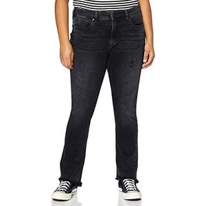 Herrlicher Super G Boot Cropped Denim Zwarte Cashmere Touch Jeans voor dames, Wrak 631, 3