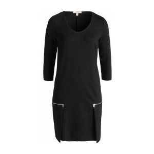 ESPRIT Dames A-lijn jurk van stretch jersey, zwart (black 001), S
