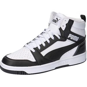 PUMA Rebound V6-sneaker, uniseks, wit, zwart, schaduwgrijs, wit, 42 EU
