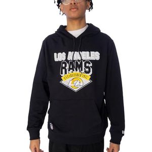 New Era Heren NFL Team Graphic Hoody Losram Nvywhi Los Angeles Rams Hooded Sweatshirt, Blauw, XS